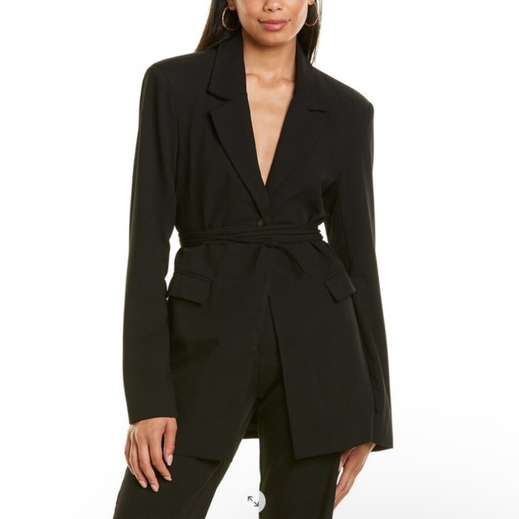 Danielle Bernstein We Wore What Cut Out Black Blazer Longline Nwt Corset Lace Up